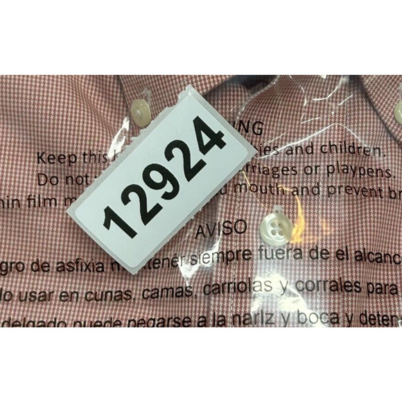 Brooks Brothers Shirt Mens 15.5-4/5 Red Traditional Fit Non Iron Long Sleeve - Picture 8 of 8